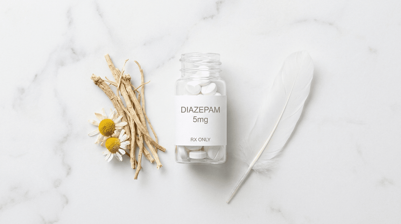 Comparison of Diazepam tablets and natural sleep aids like Valerian, helping choose the best sleep aid for insomnia.