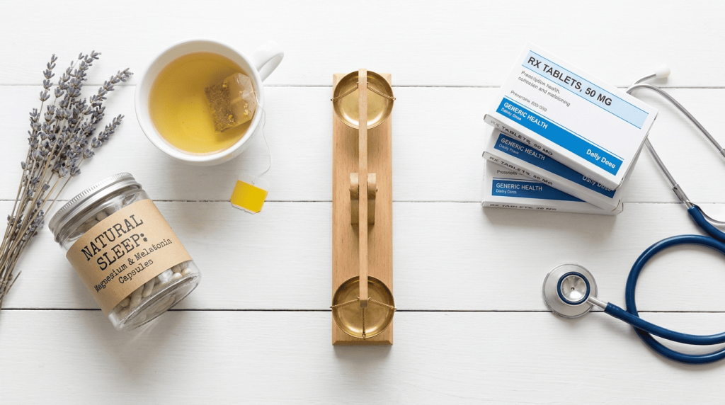 Comparison of natural sleep aids like melatonin and magnesium versus prescription sleeping pills available in the UK.