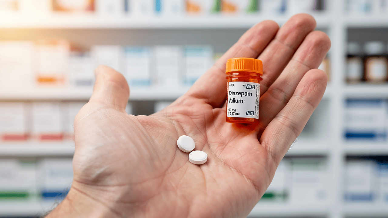 Is Diazepam safe for long-term use? Image of Diazepam and Valium tablets.